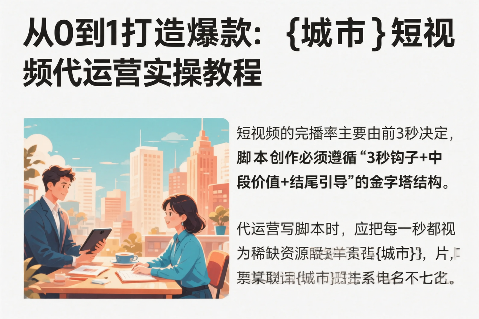从0到1打造爆款：酒泉短视频代运营实操教程