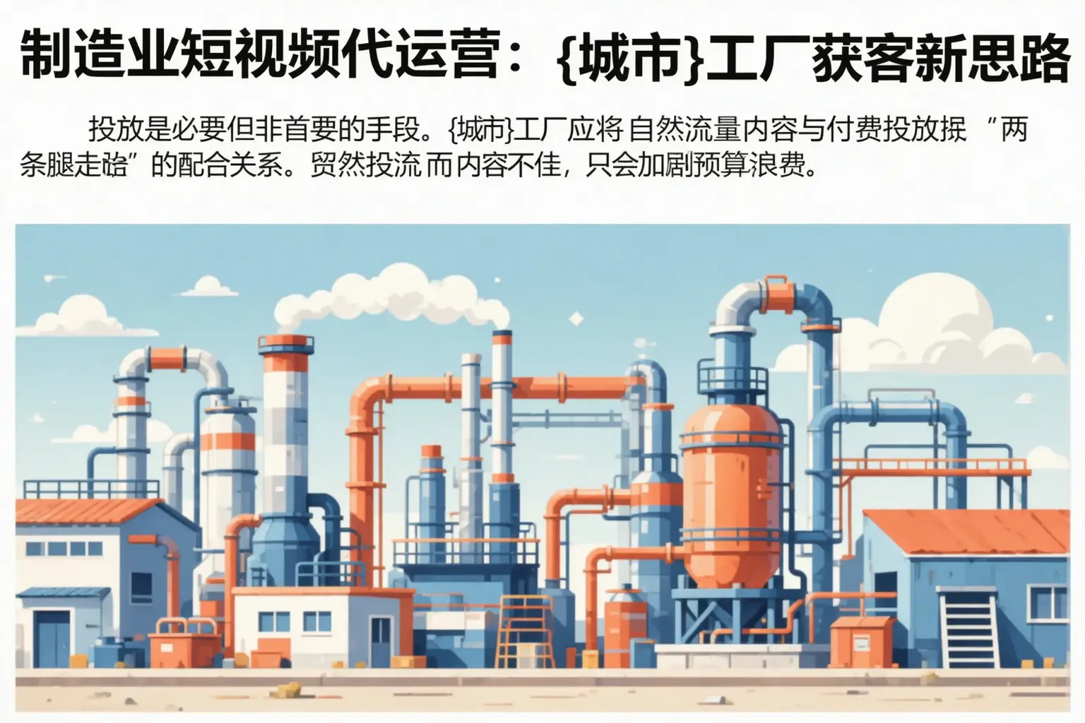 制造业短视频代运营:酒泉工厂获客新思路