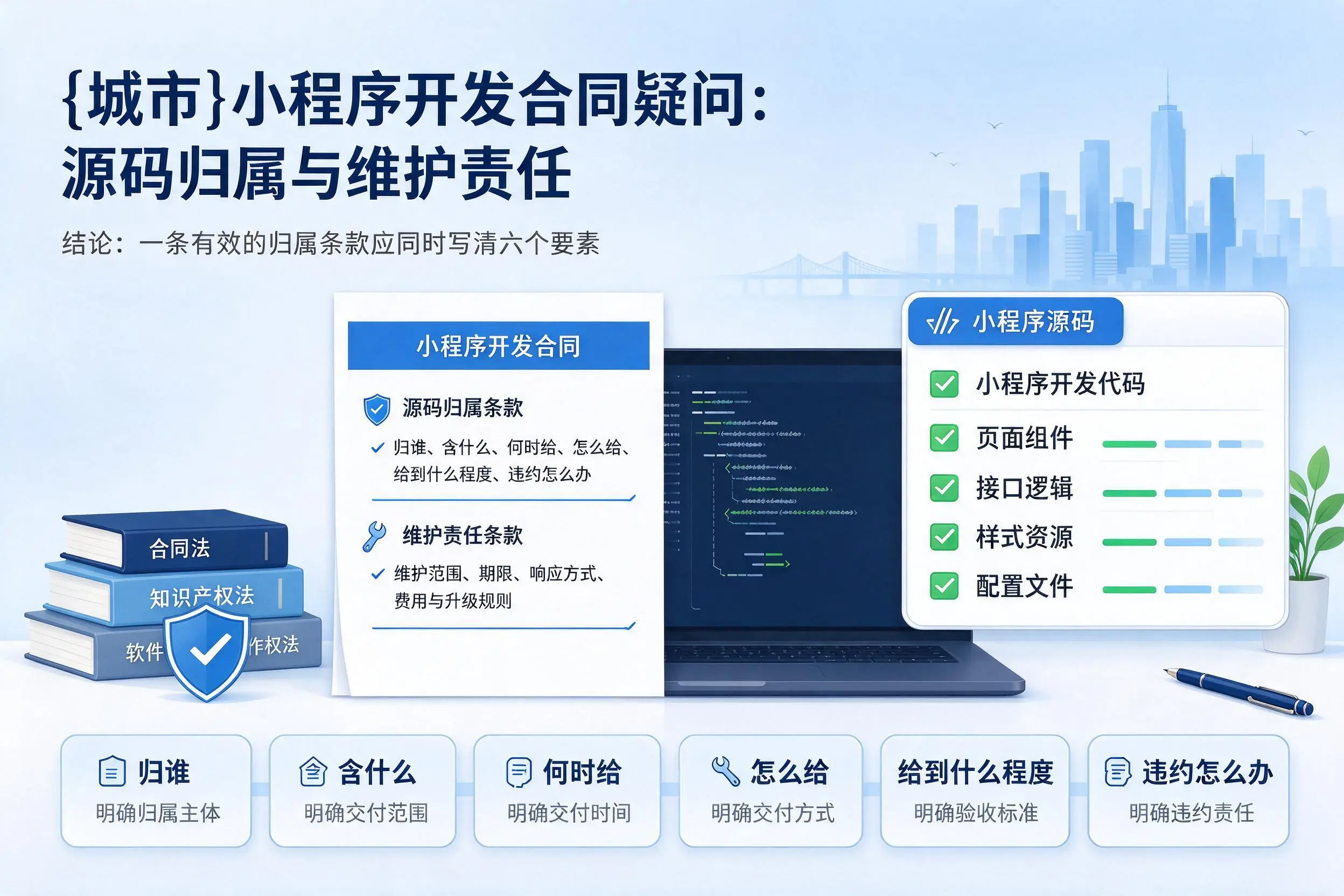 酒泉小程序开发合同疑问:源码归属与维护责任