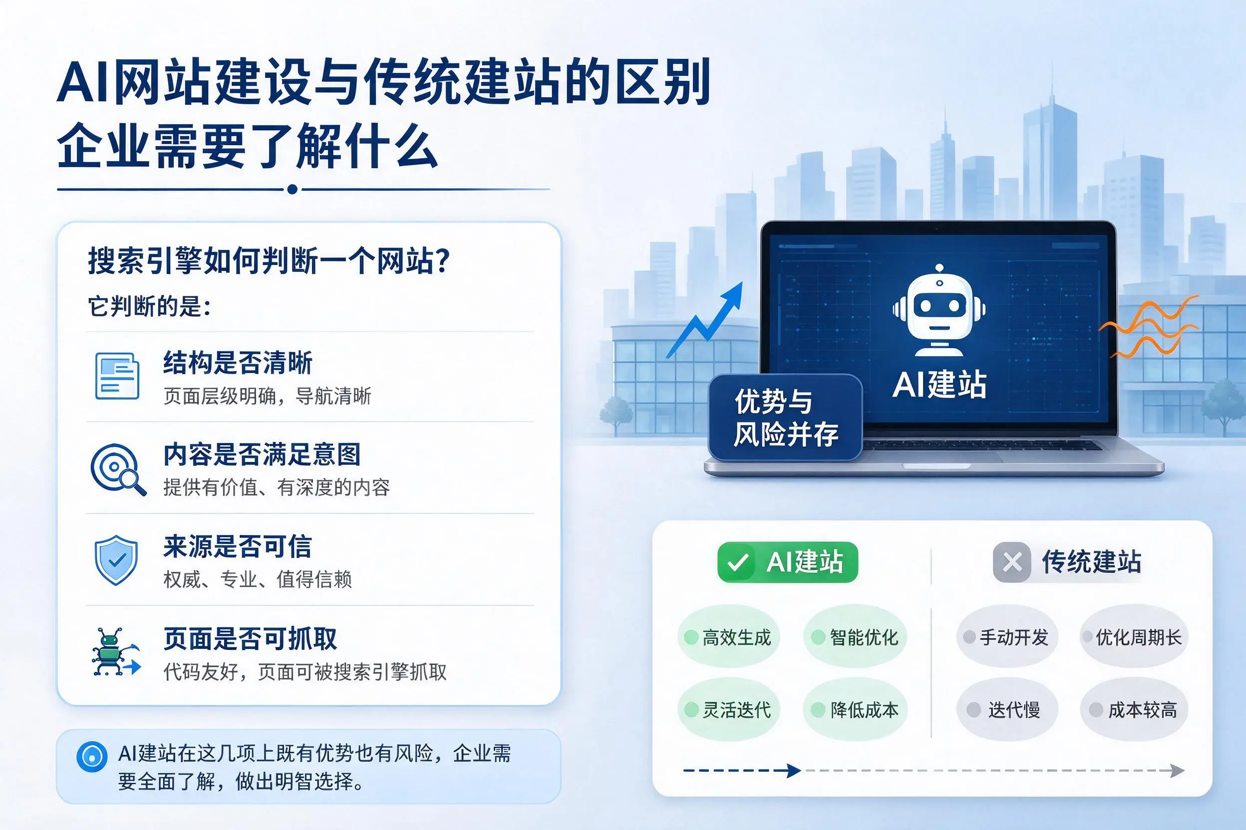 AI网站建设与传统建站的区别，酒泉企业需要了解什么