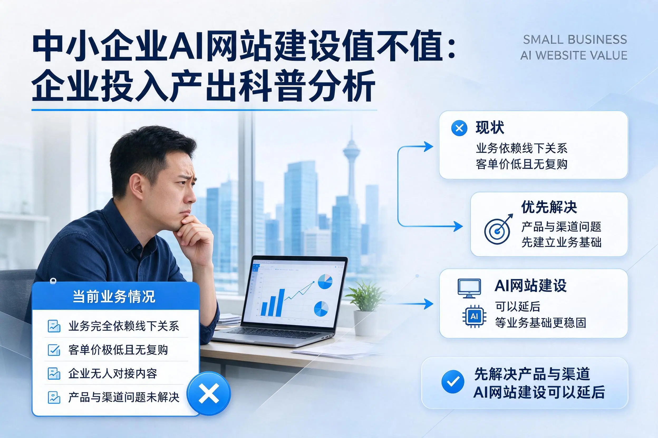 中小企业AI网站建设值不值：酒泉企业投入产出科普分析