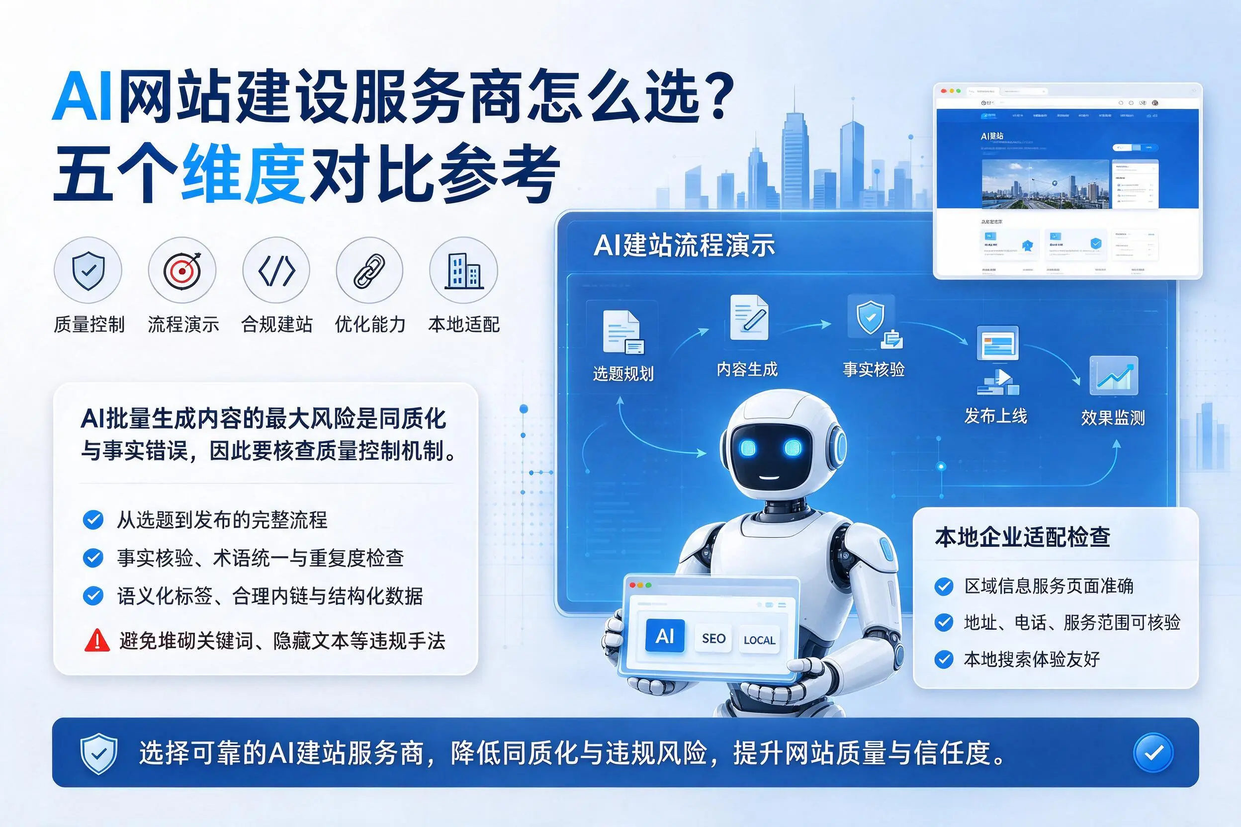 酒泉AI网站建设服务商怎么选?五个维度对比参考